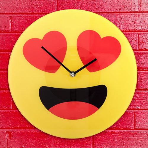 Horloge Murale émoji Amoureux - Emoticone smiley