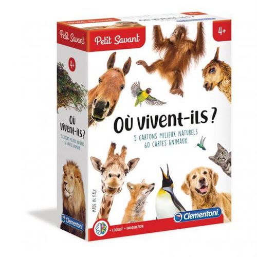 Clementoni- Petit Savant-Où vivent-Ils, 52362, Multicolore