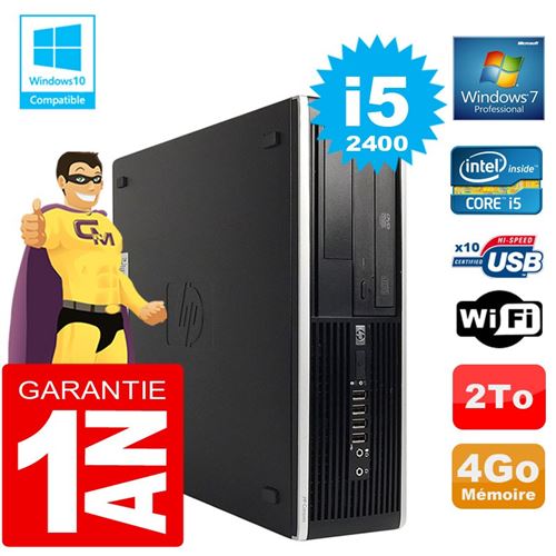Pc hp compaq 8300 sff core i5-2400 ram 4go disque 2 to graveur dvd wifi w7 État correct - Hewlett-Packard reconditionné disponible sur Fnac