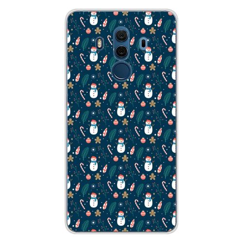 Coque en silicone imprimée compatible Huawei Mate 10 Pro NO Bonhomme de neige