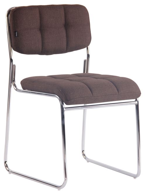 Chaise de salle à manger Gera en tissu , Marron