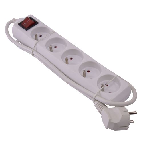 Bloc 5 prises avec interrupteur 3g*1.0mm2*1