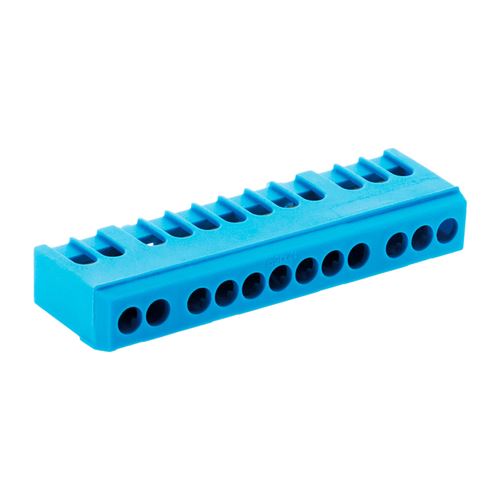 ZENITECH Bornier neutre 12 connexions bleu