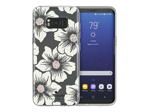kate spade new york - Achterzijde behuizing voor mobiele telefoon - cream with stones, hollyhock floral clear - voor Samsung Galaxy S8