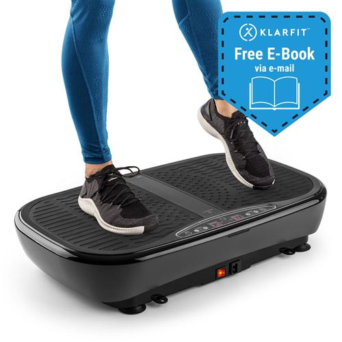 Klarfit Vibe 3DX Pro Plaque Vibrante & oscillante avec 4 programmes fitness & mode 3D - télécommande - 2x 200W - noir