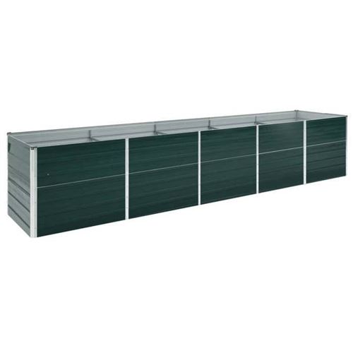 Vidaxl Verte Lit Surélevé De Jardin - Acier Galvanisé 400X80x45 Cm - Image 3