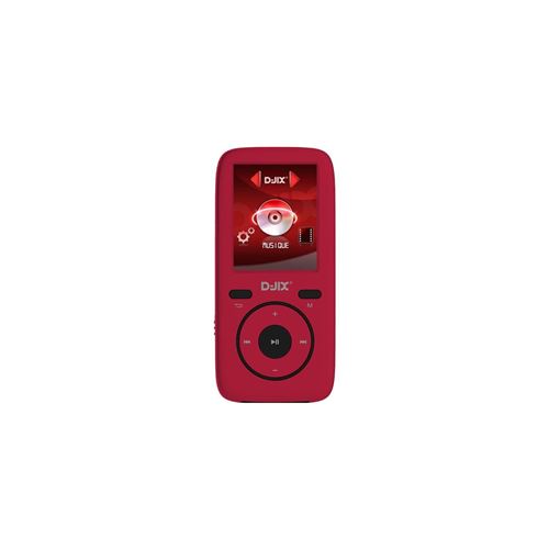 D-jix M440 Lecteur MP4 - 4GO - Format Audio : MP3, WMA, FLAC - Dictaphone - 8h d'autonomie - Carte micro SD jusqu'a 16Go - Rouge