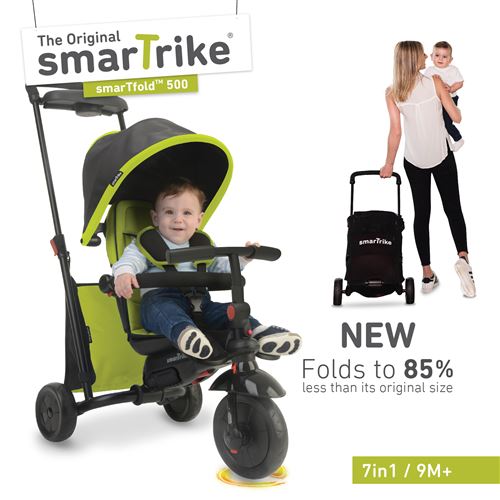 smarTrike tricycle évolutif 7 en 1 smarTfold 500 vert pour bébé et enfant