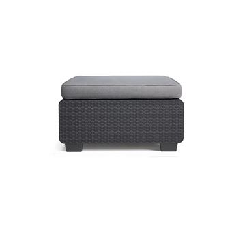 Allibert Table Pouf Salta Avec Coussin Graphite Imitation Resine