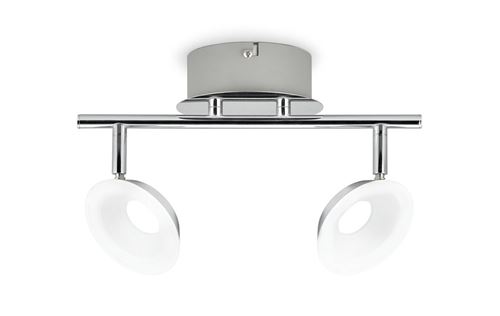 Plafonnier Orientable LED PHILIPS 2 Spots Mackinaw 10W Blanc Chaud 2700K - 3200K
