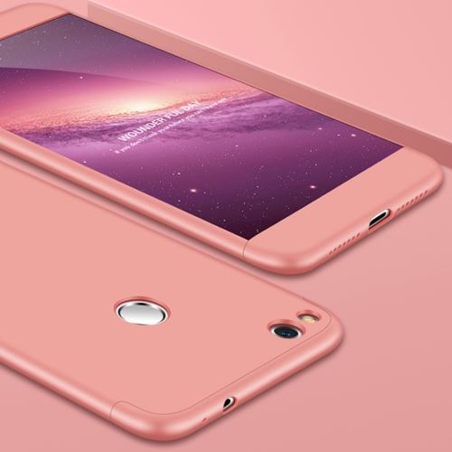 Huawei P8 Lite 2017 Rose Coque Protection Plastique Total Effet Métal Brillante ALS47675