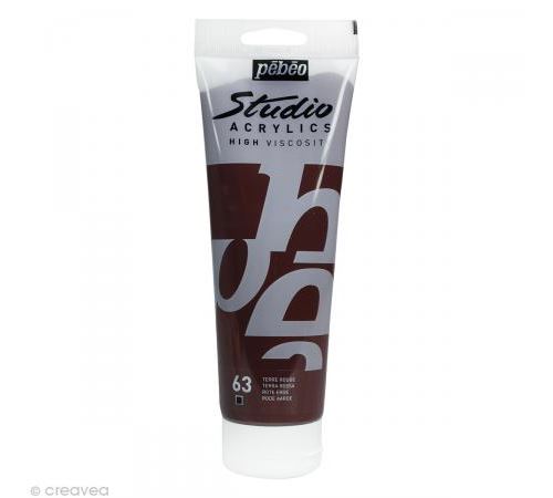 Peinture acrylique P&eacute;b&eacute;o Studio - High Vicosity - 250 ml Terre Rouge