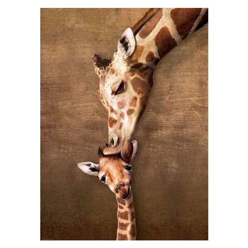 EuroGraphics Giraffe Mothers Kiss Puzzle, 1000-Piece