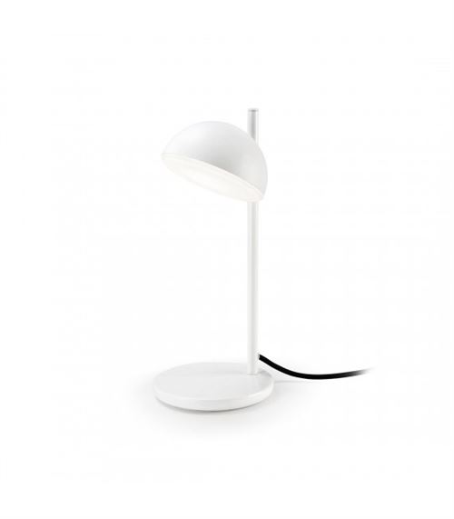 Lampe Talk, aluminium et verre, blanc mat