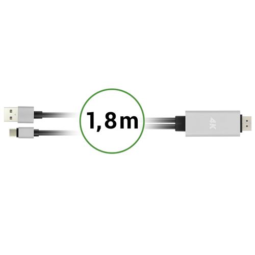 Adaptateur Lightning to HDMI Câble, Convertisseur MHL vers HDMI