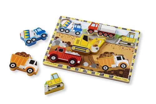 Melissa Doug Construction Chunky Puzzle Puzzle Achat prix fnac