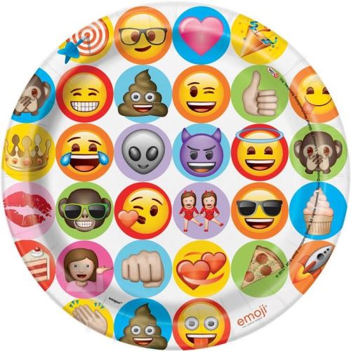 Haza Original assiettes de fête emoji 22,8 cm 8 pièces