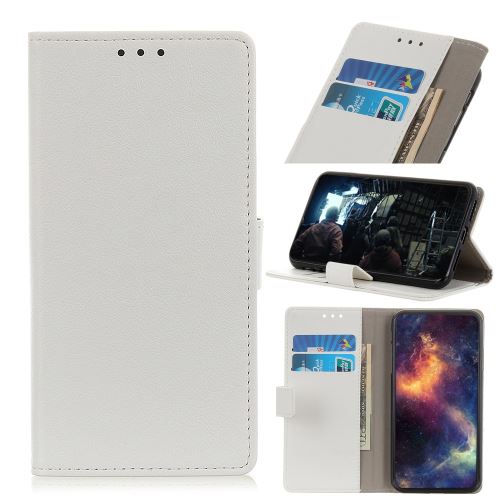 Etui en PU flip avec support blanc pour votre Nokia 1 Plus