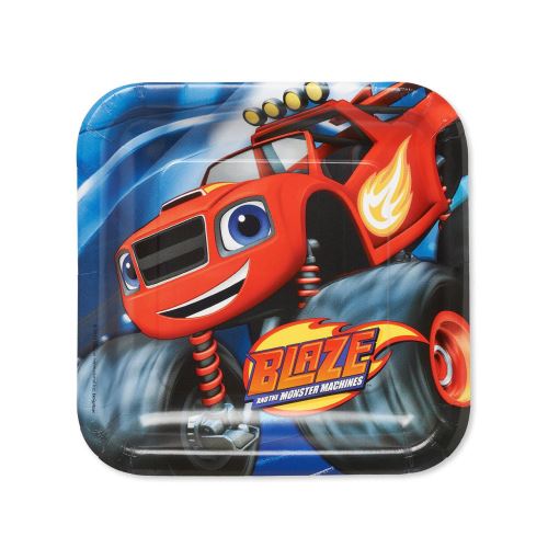 Blaze et les Monster Machines Assiettes en papier carrées [9 pouces - 8 Per Pack]