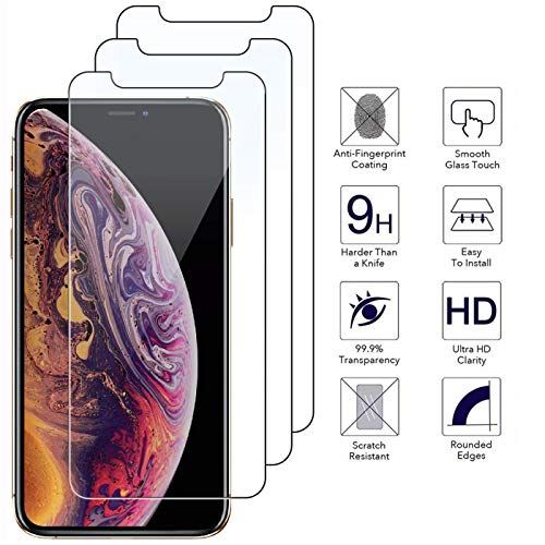 GeekerChip Verre trempé iPhone X/10/XS Protecteur d'écran[3 pièces],  Protection écran Vitre Film Protection pour iPhone X/10/XS - Protection  d'écran pour smartphone - Achat & prix