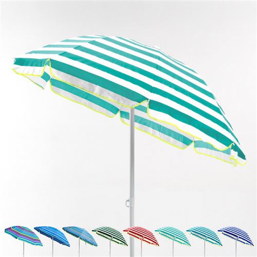 Beachline - Parasol de plage portable leger 180 cm Taormina, Couleur: Motif la Mer 8 - vert
