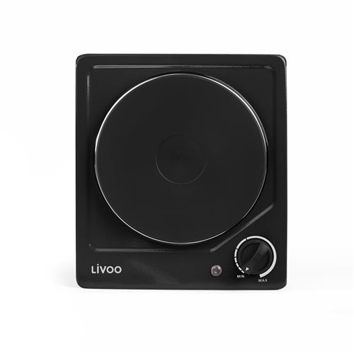 Domoclip Noir Table De Cuisson Électrique 18.5Cm 1 Feux 1500W Livoo Doc167n - Image 1