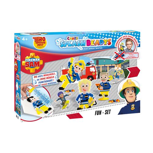 Craze Splash Beadys Pompier Sam + Figurines En Carton