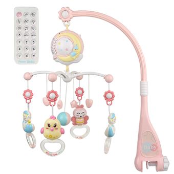 Mobile Musical Pour Lit Cloche Bebe Oobest Telecommande Projection De Lumieres Rose Mobiles Achat Prix Fnac