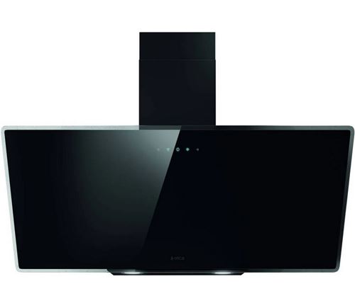 Elica Noir Hotte Décorative Inclinée 90Cm 613M3/H Prf0119828 - Image 1