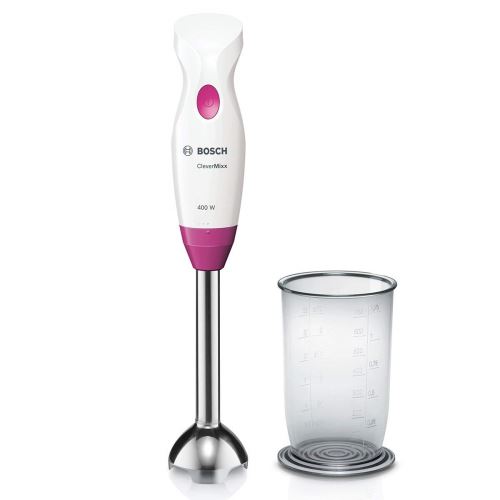 Mixeur Plongeant, 400 W, Acier Inoxydable, Pied Amovible, Bol Gradué, Bosch Msm2410d Weiß/wild Purple