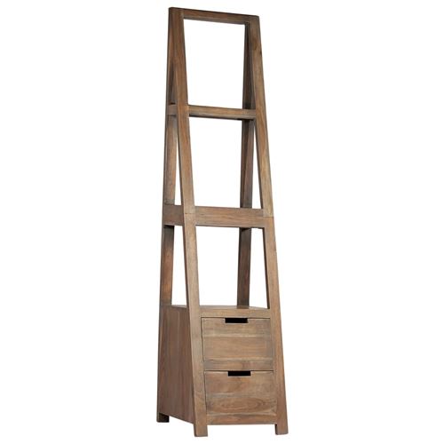 vidaXL Boekenplank 40x45x175 cm massief acaciahout grijs