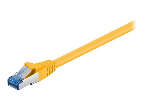 goobay - Verbindingskabel - RJ-45 (M) naar RJ-45 (M) - 3 m - SFTP, PiMF - CAT 6a - halogeenvrij, gevormd - geel