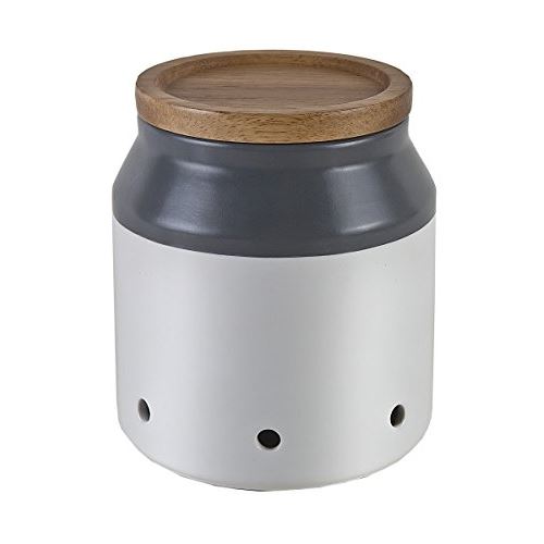 Jamie oliver pot à ail en céramique, blanc bleu, 11.1 x 11 x 12 cm