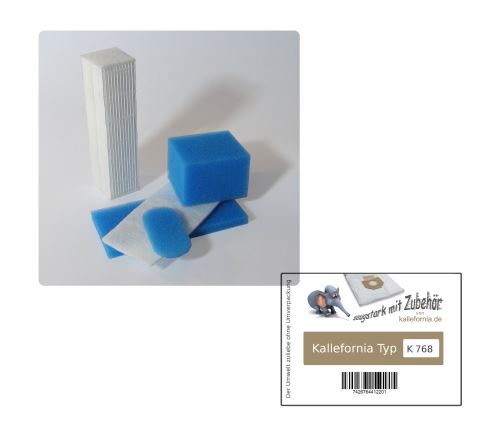 Kallefornia K768 - 5-partie HEPA filtre kit pour aspirateur Thomas TWIN T2