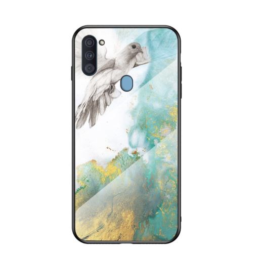 Coque en TPU hybride motif marbre pigeon volant pour votre Samsung Galaxy A11