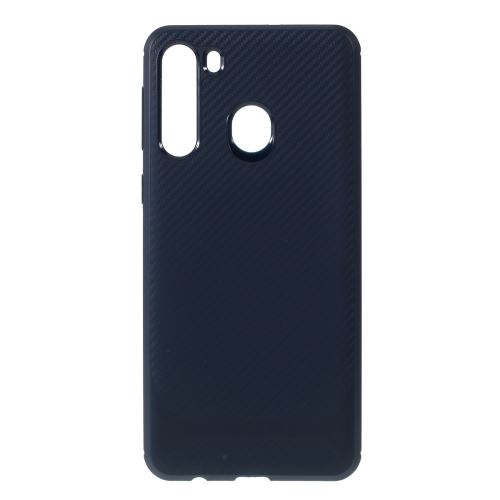 Coque en TPU antidérapant résistant aux chutes bleu pour votre Samsung Galaxy A21