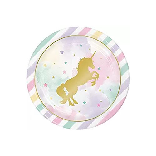 8 assiettes licorne éclatante