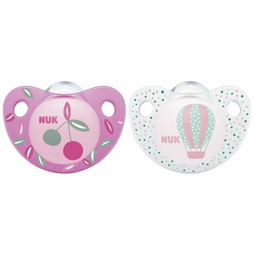 NUK 2 Sucettes Taille 1 Trendline Day - Fille