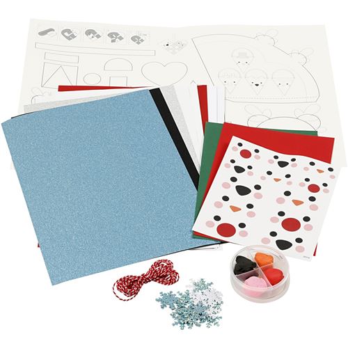 Creotime set d'artisanat papier de décoration de Noël 6 pièces