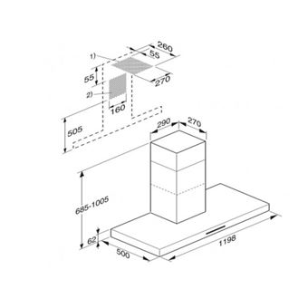 MIELE Hotte decorative murale DA 42 28 WIN