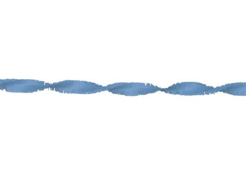 Haza Original guirlande festive papier crêpe 24 m bleu