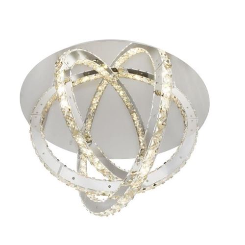 Plafonnier led chrome 38x65x65cm globo lighting 67038-48d