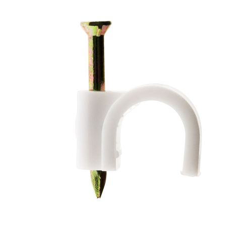 Zenitech Blanc - Lot De 100 Crochets De Fixation Ø8mm