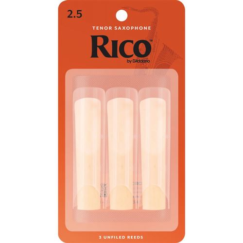 D'Addario RKA0325 - Anches saxophone ténor, force 2.5, boîte de 3