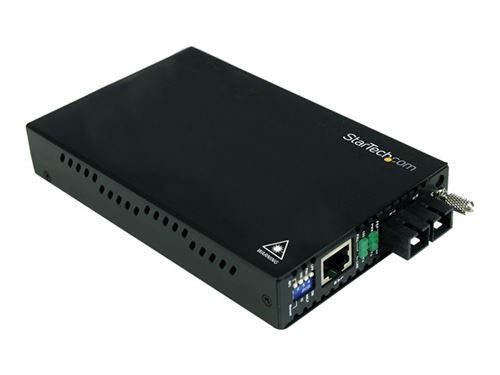 Startech.com Convertisseur Ethernet Sur Fibre Optique Monomode Sc - 10/100 Mb/S - 30 Km - Convertisseur De Média À Fibre Optique - 100Mb Lan - 100Base-Fx - Rj-45 / Mode Unique Sc - Jusqu'à 30 Km - 1310 Nm - Pour P/N: Etchs2u, Sva12m2neua, Sva12m5na
