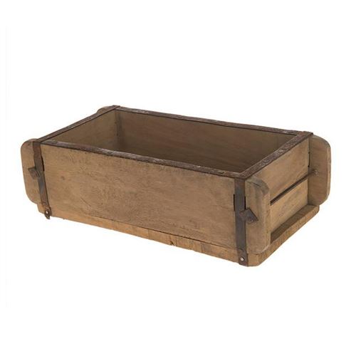 Bac de rangement en bois avec poinçon