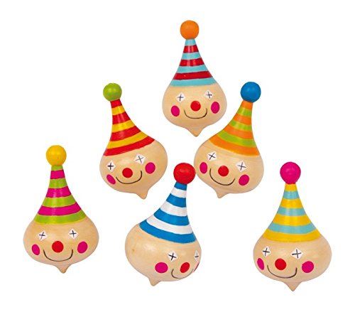 Spinning Top Clown (set of 6)