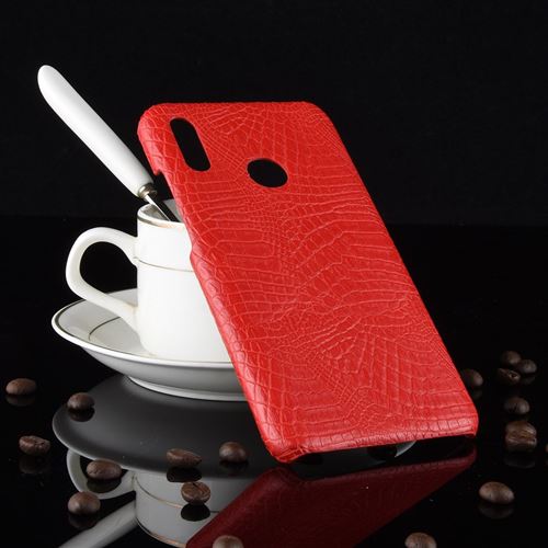 Etui en PU enduit de crocodile rouge pour votre Huawei P Smart (2019)/Honor 10 Lite