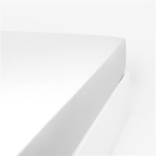 LINANDELLE - Drap housse jersey extensible enfant KIDOR Blanc 60x120 cm
