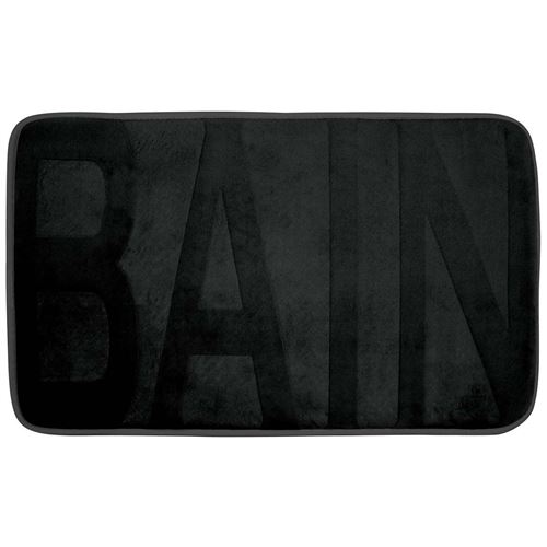 L3c Noir Tapis De Bain Microfibre "Relief" 45X75cm